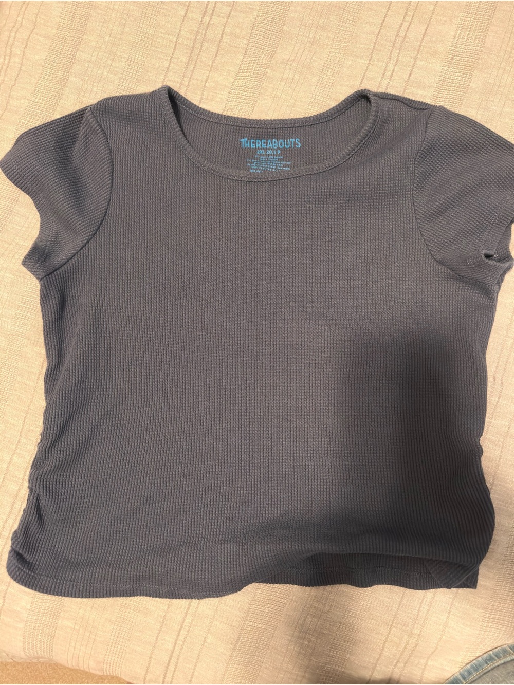 Thereabouts Navy Ribbed Short Sleeve Tee for Kids